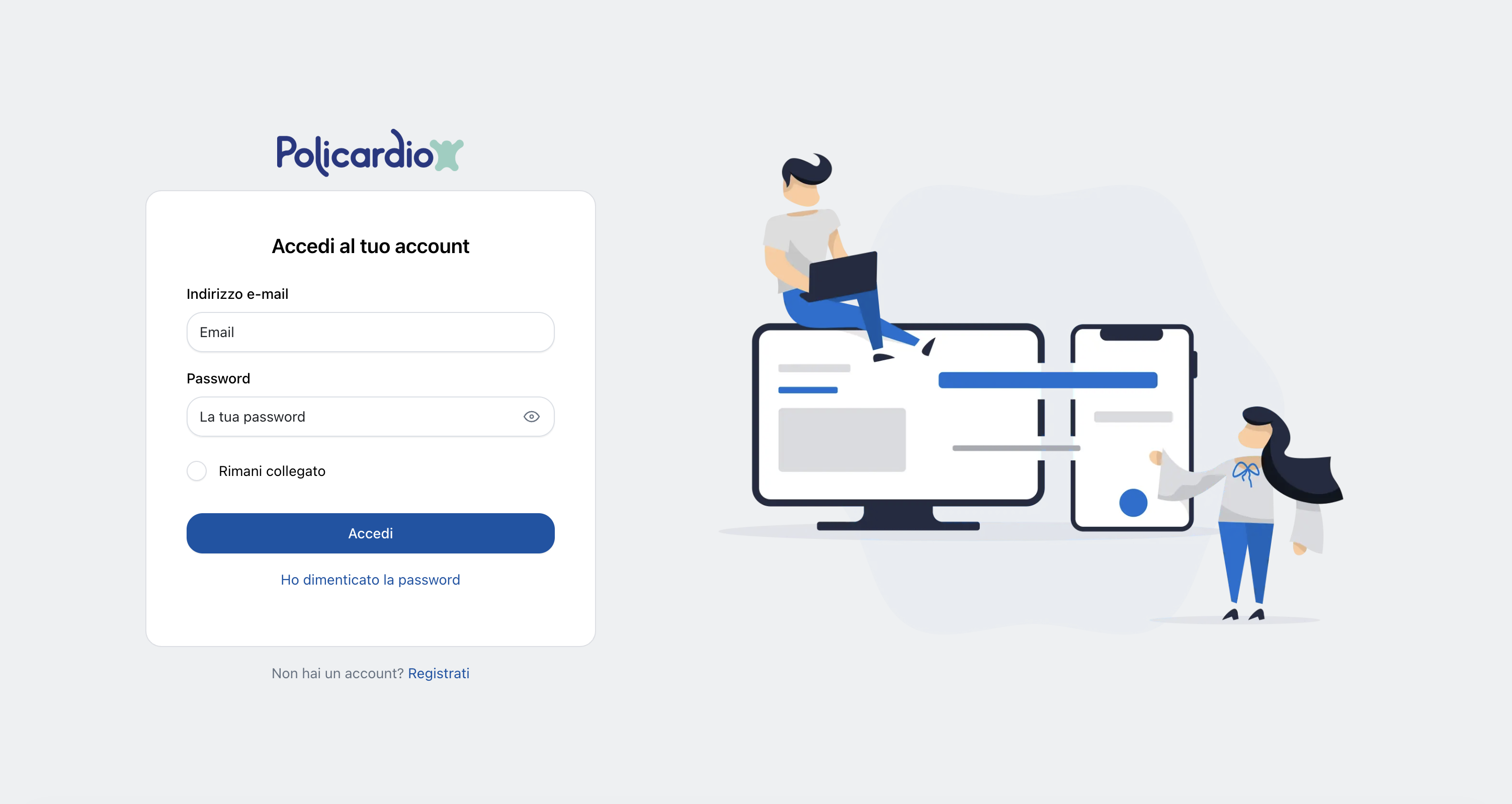 Accesso alla piattaforma Policardio